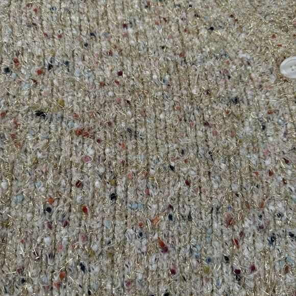 Maeve Anthropologie Wool Chunky Knit Cardigan Womens Twinkle Crop Sweater Medium - Picture 10 of 14